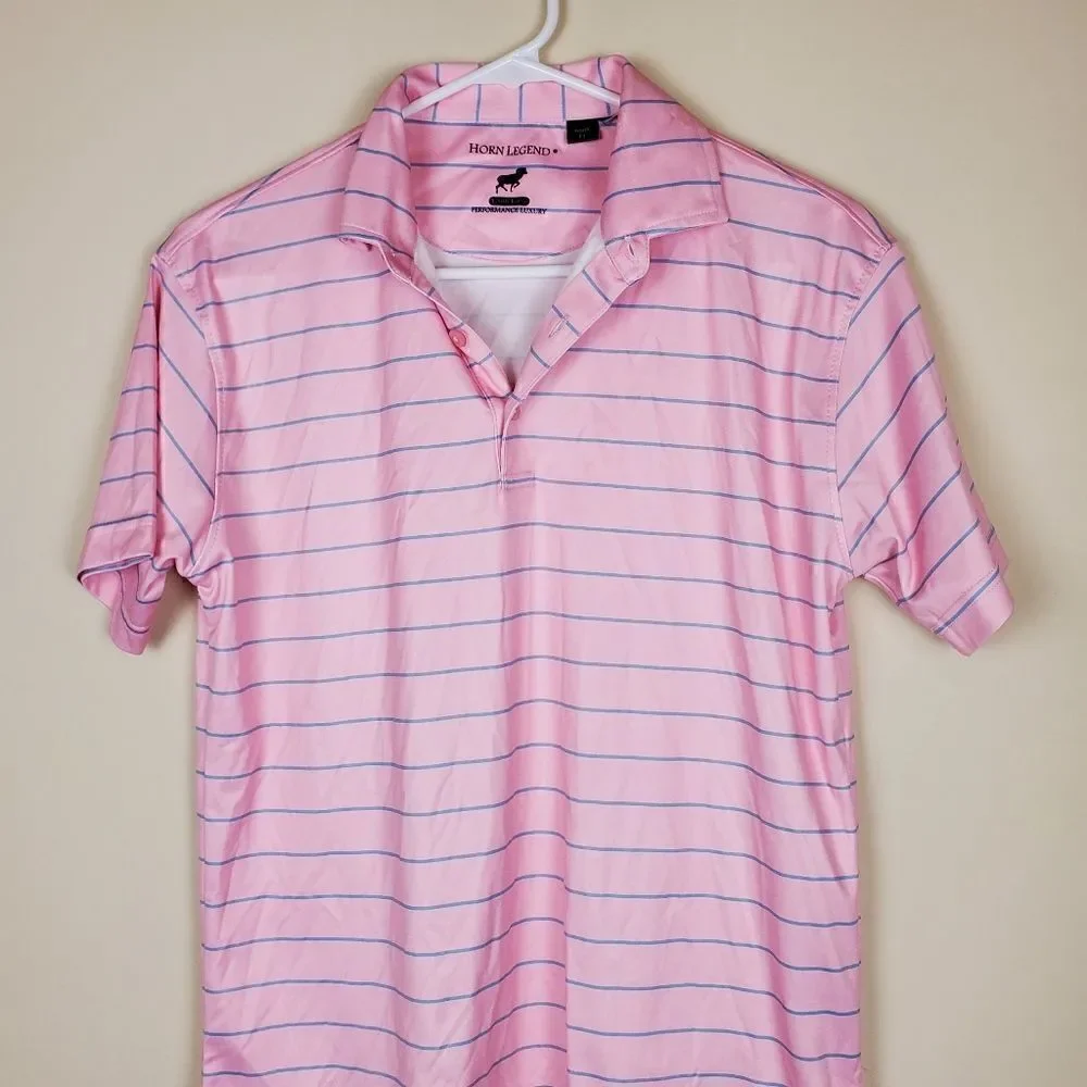 Horn Legend Pink Striped Polo